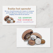 Voorbeeld van paddenstoelcartoon visitekaartje (Voorkant / Achterkant)