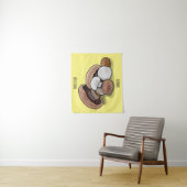 Voorbeeld van paddenstoelcartoon wandkleed (In situ)