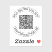 Voorbeeld van QR-code en tekst promotionele sticke Sticker (Vel)