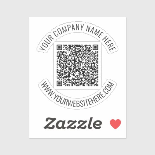 Voorbeeld van QR-code en tekst promotionele sticke Sticker (Vel)