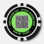 Voorbeeld van QR-code-pokerfiches met aangepaste t Poker Chips (Voorkant)