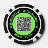 Voorbeeld van QR-code-pokerfiches met aangepaste t Poker Chips (Achterkant)