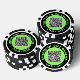 Voorbeeld van QR-code-pokerfiches met aangepaste t Poker Chips