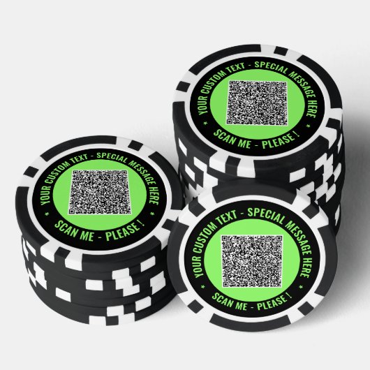 Voorbeeld van QR-code-pokerfiches met aangepaste t Poker Chips (Opstapeling)