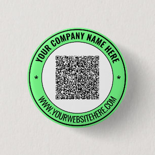 Voorbeeld van QR-code promotieknop met aangepaste Ronde Button 3,2 Cm