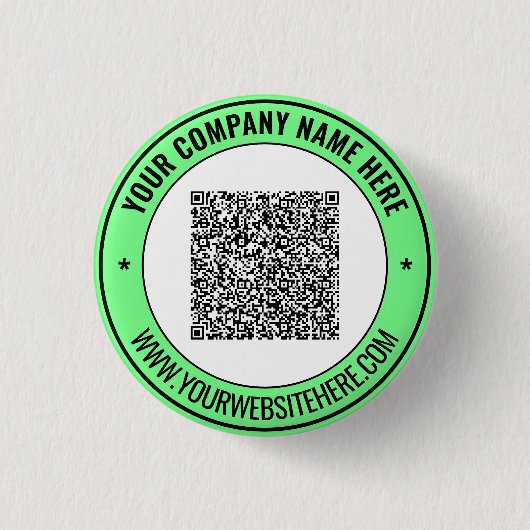 Voorbeeld van QR-code promotieknop met aangepaste Ronde Button 3,2 Cm (Voorkant)