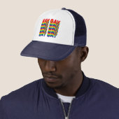 Voorbeeld van retroreflectuur van de regenbooglgba trucker pet (In situ)