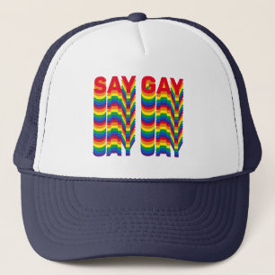 Voorbeeld van retroreflectuur van de regenbooglgba trucker pet