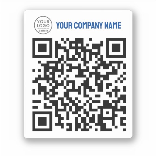 voorbeeld van tekst voor de sjabloon van QR-codes Sticker (Voorkant)