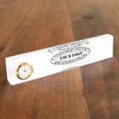 Voorbeeld van uw Business Logo Desk Name Bord Naambordje (Zijkant)