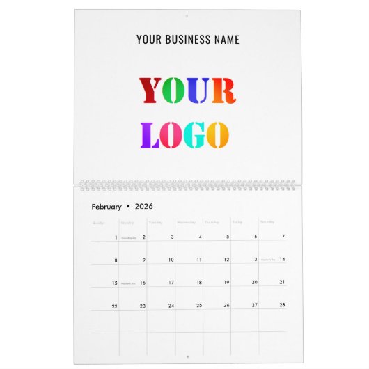 Voorbeeld van uw Logo-promotiekalender Kalender (Feb 2026)