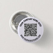 Voorbeeld van uw QR Code Button met aangepaste tek (Voorkant /achterkant)
