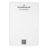 Voorbeeld van uw QR-code en aangepast tekstklembor Mini Klembord (Achterkant)