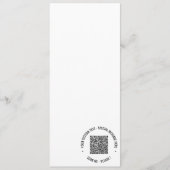 Voorbeeld van uw QR-code en aangepaste tekstmenu k Menu (Voorkant)