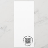 Voorbeeld van uw QR-code en aangepaste tekstmenu k Menu (Achterkant)