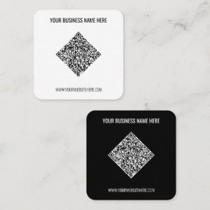 Voorbeeld van uw QR-code promotionele visitekaartj Vierkante Visitekaartje