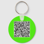 Voorbeeld van uw QR-code Scan Info Sleutelhanger (Voorkant)