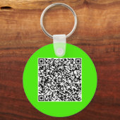 Voorbeeld van uw QR-code Scan Info Sleutelhanger (Achterkant)