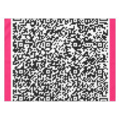 Voorbeeld van uw QR-code scaninfo tafelkleed (Voorkant (Horizontaal))