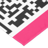 Voorbeeld van uw QR-code scaninfo tafelkleed (Gekanteld)