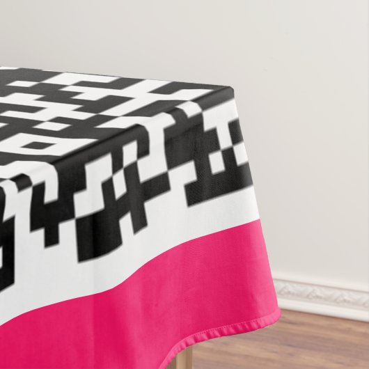 Voorbeeld van uw QR-code scaninfo tafelkleed (Voorbeeld)
