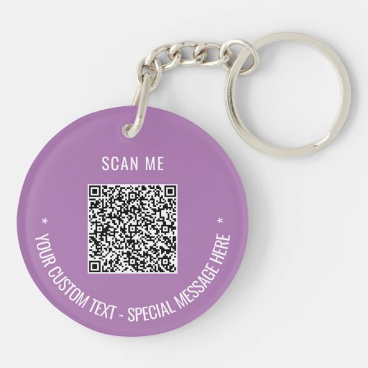 Voorbeeld van uw QR Code Sleutelhanger met aangepa (Achterkant)