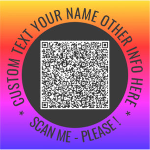 Voorbeeld van uw QR Code Sticker met aangepaste te