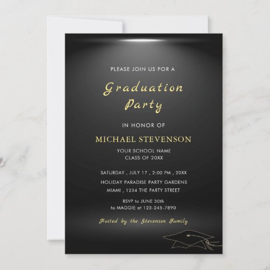 Voorbeeld van uw uitnodiging voor een QR-code-Afst (Voorkant)