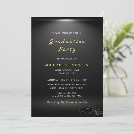 Voorbeeld van uw uitnodiging voor een QR-code-Afst (Staand voorkant)