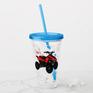 Voorbeeld van vierwielaandrijving met cartoon acryl drinkbeker