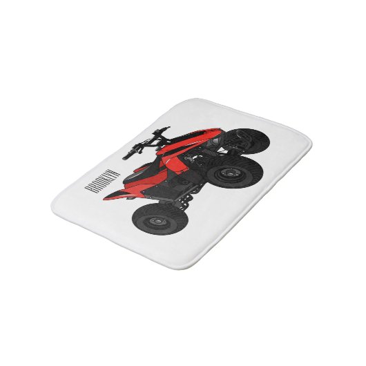 Voorbeeld van vierwielaandrijving met cartoon badmat (Gekanteld)