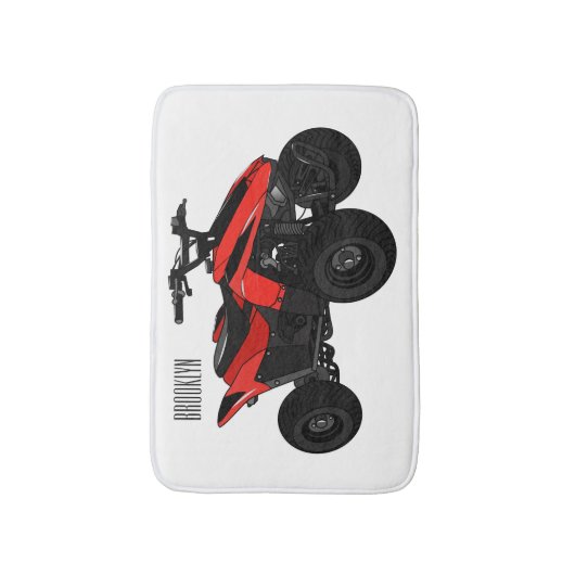 Voorbeeld van vierwielaandrijving met cartoon badmat (Voorkant Verticaal)