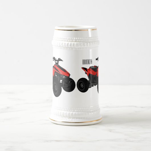 Voorbeeld van vierwielaandrijving met cartoon bierpul (Center)