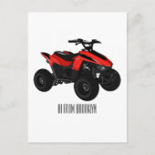 Voorbeeld van vierwielaandrijving met cartoon briefkaart (Voorkant)