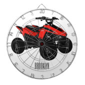 Voorbeeld van vierwielaandrijving met cartoon dartbord (Voorkant)