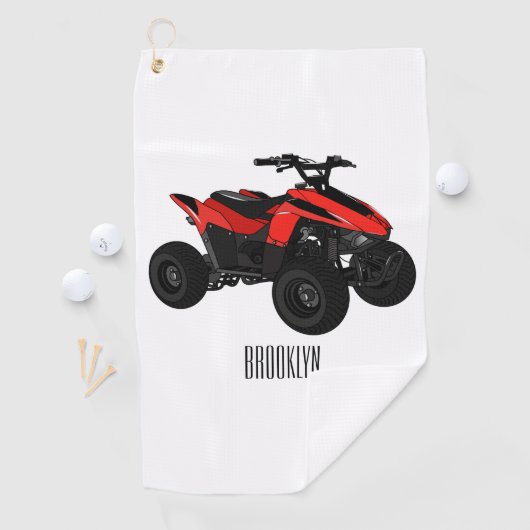 Voorbeeld van vierwielaandrijving met cartoon golfhanddoek (Insitu)