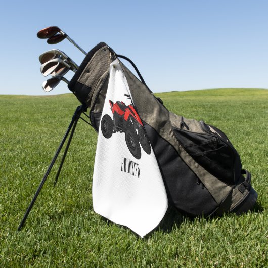 Voorbeeld van vierwielaandrijving met cartoon golfhanddoek (Groen)