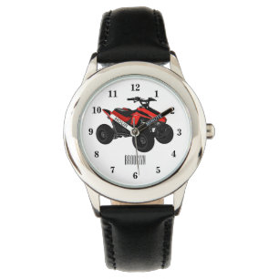 Voorbeeld van vierwielaandrijving met cartoon horloge