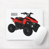 Voorbeeld van vierwielaandrijving met cartoon muismat (Met muis)