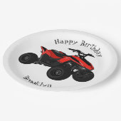 Voorbeeld van vierwielaandrijving met cartoon papieren bordje (Gekanteld)