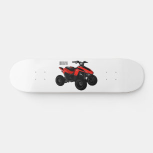 Voorbeeld van vierwielaandrijving met cartoon persoonlijk skateboard