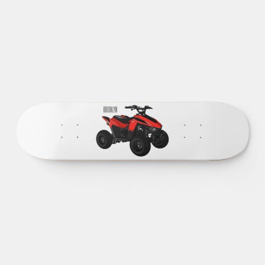 Voorbeeld van vierwielaandrijving met cartoon persoonlijk skateboard (Horizontaal)