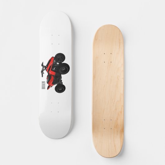 Voorbeeld van vierwielaandrijving met cartoon persoonlijk skateboard (Voorkant)