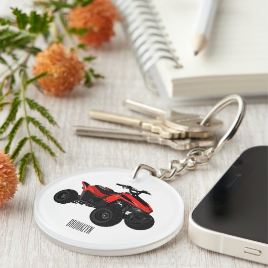 Voorbeeld van vierwielaandrijving met cartoon sleutelhanger (Voorkant Rechts)