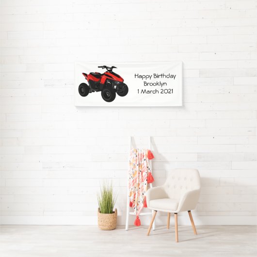 Voorbeeld van vierwielaandrijving met cartoon spandoek (Insitu)