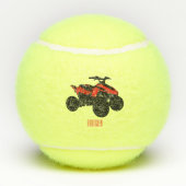 Voorbeeld van vierwielaandrijving met cartoon tennisballen (Achterkant)