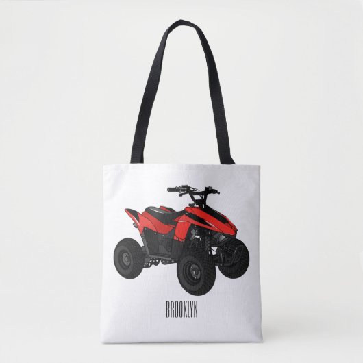 Voorbeeld van vierwielaandrijving met cartoon tote bag (Voorkant)