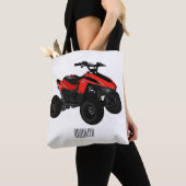 Voorbeeld van vierwielaandrijving met cartoon tote bag (Dichtbij)