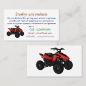 Voorbeeld van vierwielaandrijving met cartoon visitekaartje (Voorkant / Achterkant)