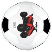 Voorbeeld van vierwielaandrijving met cartoon voetbal (Gedraaid)